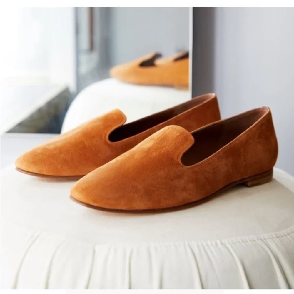 Margaux / The Loafer brown Cognac suede flats size 10 - Picture 2 of 7